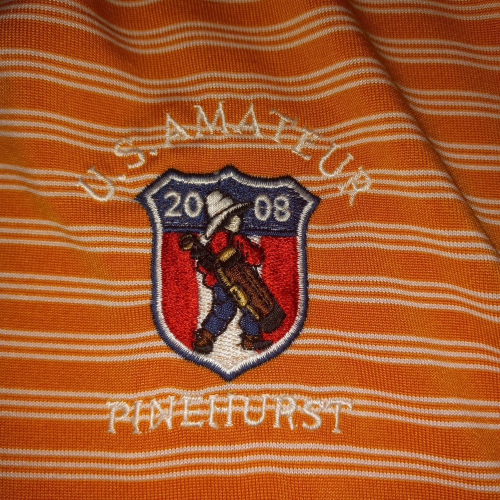 Pinehurst U.S. Amateur 2008 Golf Shirt Putter Boy Men's L 35"T Short Sleeve